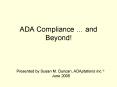 ADA Compliance and Beyond