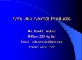 AVS 363 Animal Products