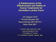 A MetaAnalysis of the Effectiveness and Safety of Ozone Treatments for Herniated Lumbar Discs