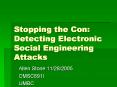 Stopping the Con: Detecting Electronic Social Engineering Attacks