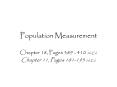 Population Measurement