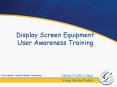 Display Screen Equipment User Awareness Training