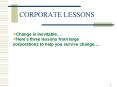 CORPORATE LESSONS