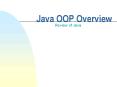 Java OOP Overview