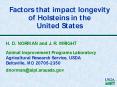 Factors that impact longevity of Holsteins in the United States