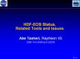 HDFEOS Status, Related Tools and Issues