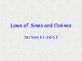 Laws of Sines and Cosines