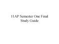11AP Semester One Final  Study Guide