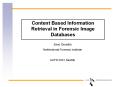 Content Based Information Retrieval in Forensic Image Databases
