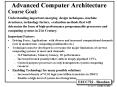 Advanced Computer Architecture