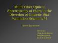 MultiFiber Optical Spectroscopy of Stars in the Direction of Galactic Star Formation Region W51