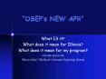 OSEPs NEW APR