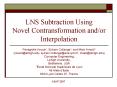 LNS Subtraction Using Novel Contransformation andor Interpolation