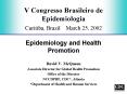 V Congresso Brasileiro de Epidemiologia Curitiba, Brazil March 25, 2002