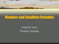 Monitors and Condition Variables