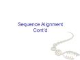 Sequence Alignment Contd