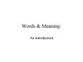 Words