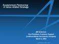Sustainment Partnering: A Value Added Strategy
