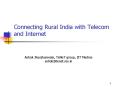 Connecting Rural India with Telecom and Internet
