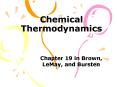 Chemical Thermodynamics