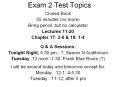 Exam 2 Test Topics