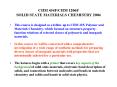 CHM 434FCHM 1206F SOLID STATE MATERIALS CHEMISTRY 2004
