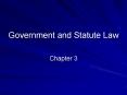 Government and Statute Law