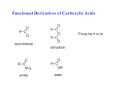 Functional Derivatives of Carboxylic Acids