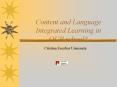 Content and Language Integrated Learning in OUR school