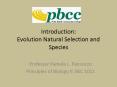 Introduction: Evolution Natural Selection and Species