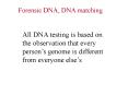 All DNA testing is based on