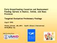Targeted Evaluation on Early Breastfeeding Cessation Presentation of preliminary results