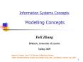 Information Systems Concepts Modelling Concepts