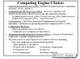 Computing Engine Choices