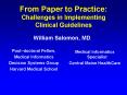 From Paper to Practice: Challenges in Implementing Clinical Guidelines