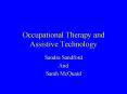 Occupational Therapy and Assistive Technology