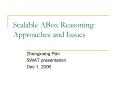 Scalable ABox Reasoning: Approaches and Issues