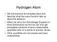 Hydrogen Atom