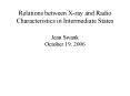 Relations between Xray and Radio Characteristics in Intermediate States