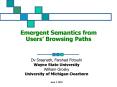 Emergent Semantics from Users Browsing Paths
