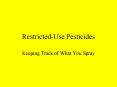 RestrictedUse Pesticides
