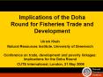Implications of the Doha Round for Fisheries Trade and Development