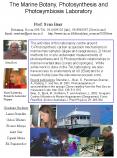 The Marine Botany, Photosynthesis and Photosymbiosis Laboratory