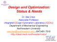 Design and Optimization: Status