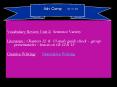 Vocabulary Review Unit 2: Sentence Variety