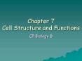 Chapter 7 Cell Structure and Functions