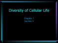 Diversity of Cellular Life
