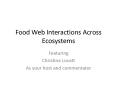 Food Web Interactions Across Ecosystems