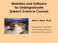 Websites and Software for Undergraduate Speech Science Courses