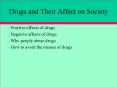 Drugs and Their Affect on Society